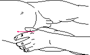 рис.3b(приём поглаживания)
